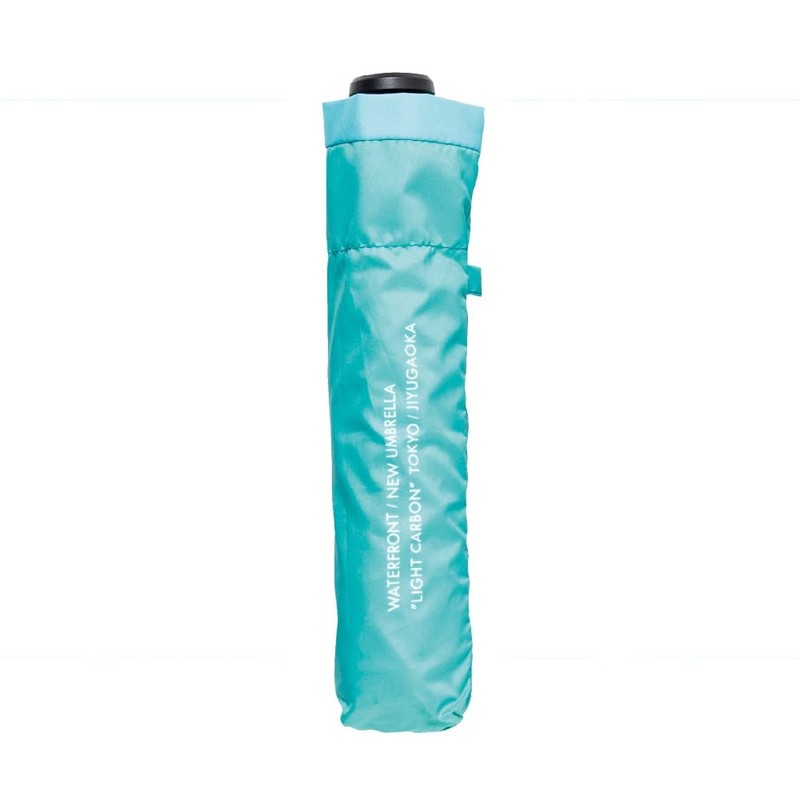 Waterfront BCSFA-3F53-UH-TB Folding Umbrella, Parasol, Rain Umbrella, Light Carbon, Turquoise/Blue,