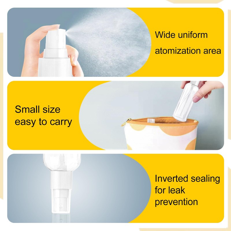 MUUZLL Spray Bottles 6 pcs, Refillable Cosmetic Spray Bottles, Small