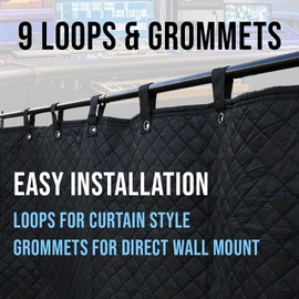 Boxer Tools Studio Grommeted Sound Dampening Blanket XL 96 in. x 80 in. Light Blocker, Sound Absorbing, Insulated Blanket