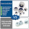 ZQZ 140 Pack Locknuts Assortment Kit,M3 M4 M5 M6 M8