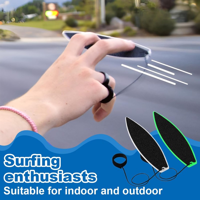 WUSJCOF 5 x Finger Surfboard, Mini Surfboard, for Car in