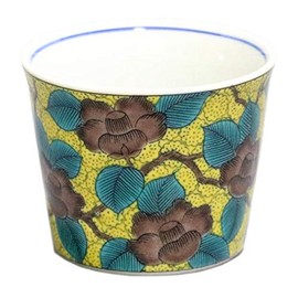 Kutani Ware MCF-08 Blue Suburb Kiln Soba Inokuchi Old Kutani Blue Camellia