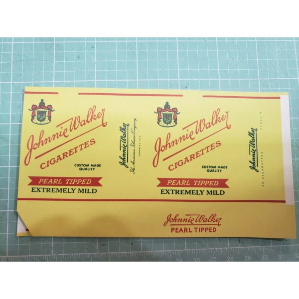 Vintage Johnnie Walker Cigarettes Label Wrapper