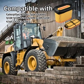 FLTRUCKTOP PA5290 PA5289 Air Filter Compatible with Caterpillar Wheel-Type Loader 910K 910M 914K 914M 918M 920K 416F2 420F2 426F2 Replaces 3466688 3466687 WA10387 WA10014