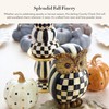 MACKENZIE-CHILDS Owl, Fall Owl Decor for Home, Black-and-White Courtly Check