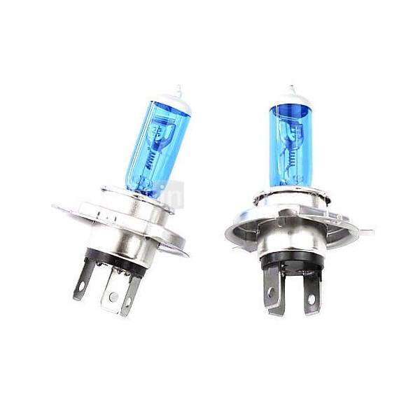 100w Super White Xenon Gas Filled H4 HIGH/Low Beam Light Bulbs for 97-09 Toyota Tacoma/ 97-99 Toyota Tercel/ 95-98 Volkswagen Cabrio/ 95-04 Volkswagen Eurovan