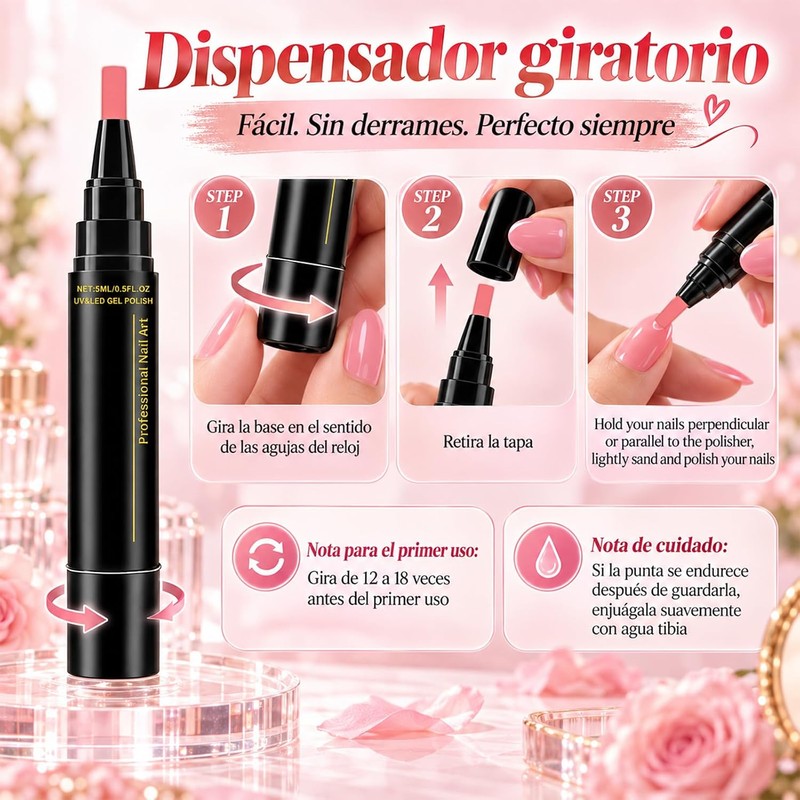 6 Piezas Pen Esmalte de Esmalte de U?as