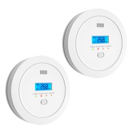 Hapippofa Carbon Monoxide Detector for Home,AA Battery Powered CO Alarms with Digital Display, CO Detectors with Test &Mute Button,10 Year Sensor Life Alarm,PG-C02,2 PCS