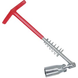 amavoler Spark Plug Socket Wrench 21mm-13/16in (T-Handle), Alloy Steel 360-Degree Rotation, Engine Spark plug tool. (21mm-13/16in)