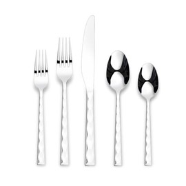 ORNATIVE - Rooney Flatware Set with Service for 4, Silverware Set Includes Knives, Forks & Spoons for Home, Kitchen & Restaurant, 18/0 Stainless Steel Material & Dishwasher Safe - 20 Pcs, Mirror