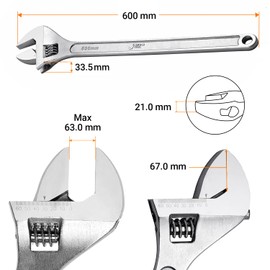 Jetech 24 inch Adjustable Wrench - Professional Shifter Spanner with Wide Caliber Opening
