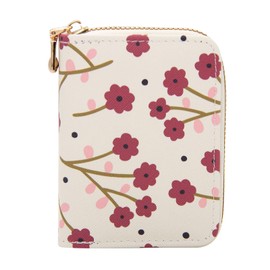 LJCZKA Womens Credit Card Holder Small RFID Blocking Ladies Wallet, Mini Credit Card Wallet Purse with Zipper, 9 Card Slots and 2 Compartments