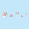 Caiguoer 24 Pieces Bare False Toenails Square French False Toenails