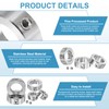 MECCANIXITY 2pcs Stainless Steel Shaft Collar, 25mm(1") ID 40mm(1 9/16")