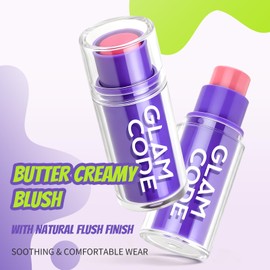 Rose Blush for Cheeks - Face Makeup Stick for Eyes, Lips & Cheeks, Dual-Color Multi-Use Cream Blush Balm Set with Natural Flush, Hydrating & Long-lasting丨Vegan & Cruelty-Free - 03#
