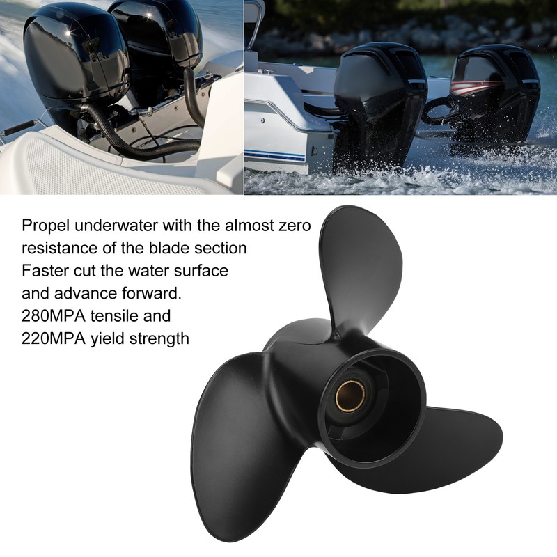 Marine Outboard Propeller 3 Blades 7.8x8in 12 Tooth RH Rotation