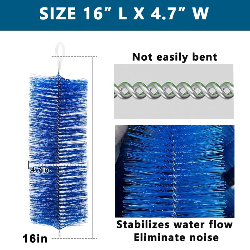 RINOO 10 Packs Fish Pond Filter Brushes Set for Koi