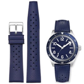 Nizonlaie Fluororubber Watch Strap Quick Release Tropical Style Soft Sport FKM Rubber Strap 18 mm 20 mm 22 mm Universal FKM Rubber Watch Straps Replacement Strap Men Women, 20 mm