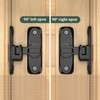 2 Pack Barn Door Lock, 90/180 Degree Gate Latches, Zinc