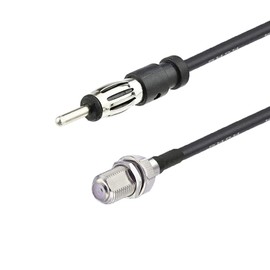 supmory F to AM/FM Adapter RG174 Coax Cable 12 inches Pigtail Jumper RF coaxial Cable for Radio Antenna