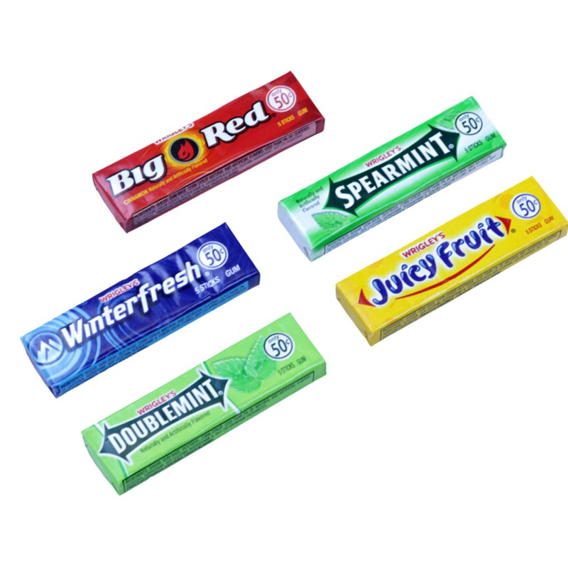 Wrigley's Chewing Gum Assortment 40 Packs - 8 packs of