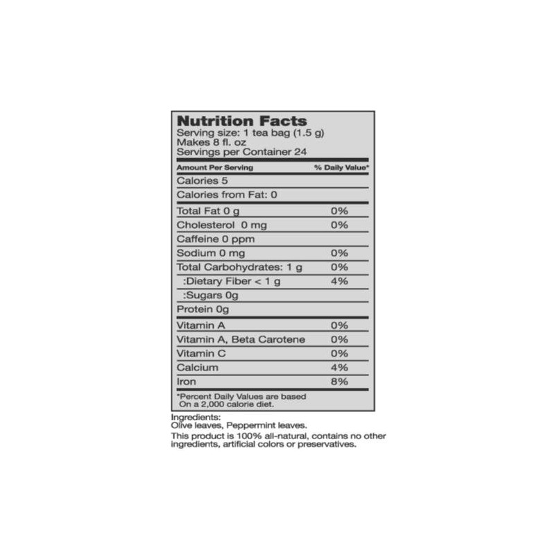 Seagate Products Olive Leaf Herbal Mint Tea 24 Count (pack