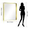 CIRCUMI Gold Bathroom Mirror, 36"x48" Rectangular Mirror with Deep Metal