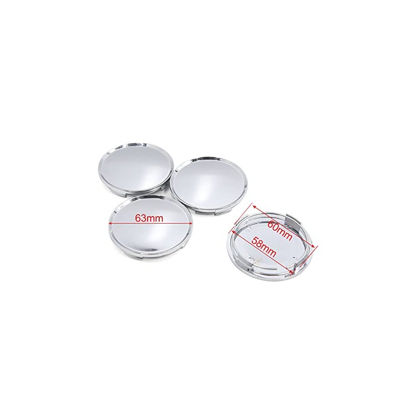 sourcing map 4pcs 63mm Dia 4 Lugs Car Tire Wheel
