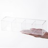 Yeeco Clear Acrylic Capsule Holder with Lid, 4 Section Rectangle