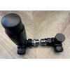 Team Controls Matt Black Corner TRV Thermostatic Radiator Valves Angled
