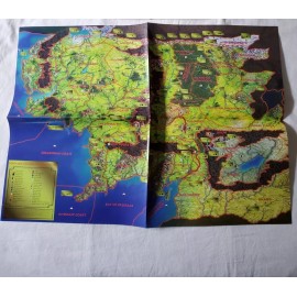 Iron Crown Enterprises Middle Earth CCG Region Map (Large) MECCG Collectible Card Game