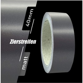 siviwonder Decorative Strips Matt Anthracite Metallic 40 mm Sticker Grey Length 10 m Car Boat Tape