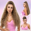 YUMOREAL Drawstring Ponytail Extension 26inch Long Fluffy Wavy Hairpiece for