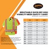 Pioneer Hi Vis Mesh Safety T-Shirt for Work - Breathable