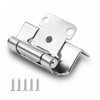 24 Pack 12 Pairs Brushed Nickel Self Closing Cabinet Hinges