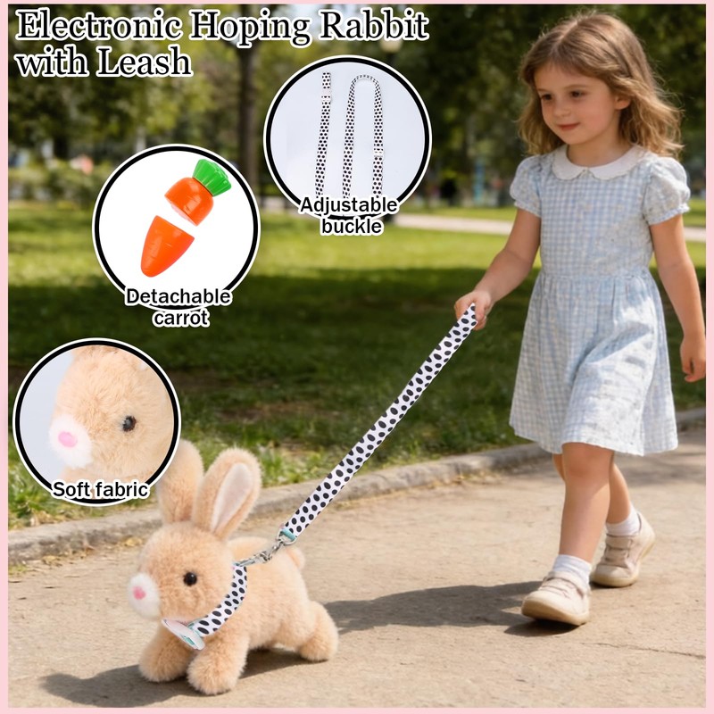 Sprstar Hopping Rabbit Interactive,My Realistic Bunny Toy,with Sounds and Movements