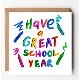 Back to school card, Good Luck On Your First Day At School Card,New class card, good luck card for students