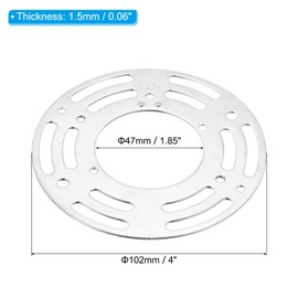PATIKIL 4" Light Fixture Mounting Bracket, 2 Pack Light Crossbar Circle Ceiling Fan Mount Plate Universal with Ground Screw for Chandelier Lamp