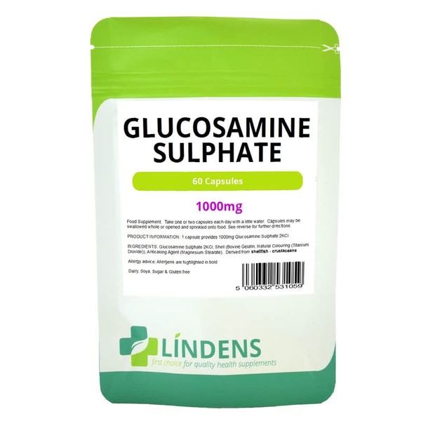 Lindens Glucosamine Sulphate 1000mg 60 Capsules