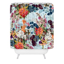 Society6 Burcu Korkmazyurek Summer Botanical Garden VIII Shower Curtain, 72" x 69" 2lbs, Multi