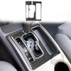 Carbon Fiber Car Gear Shift Knob Console Panel Cover Trims