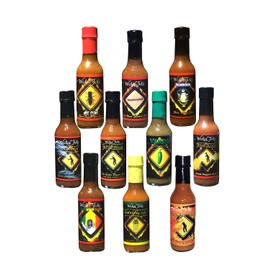 Hot Sauce Collection Habanero Ghost Pepper Jalapeño Chipotle Gift Set Wicked Tickle 10 Pack