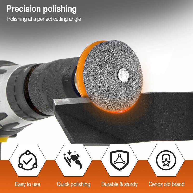 Cenoz Lawn Mower Blade Sharpener, 3PCS Lawn Mower Blade Sharpener