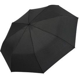 iX-brella Lightweight solid pocket umbrella with automatic open/close mechanism - mid class, black, Automatic pocket umbrella