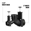 Valterra Ell Double Rotating Valve, Mess-Free Waste Valve for RV's,