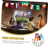 Kisangel 3pcs 32 String International Flags 32 Countries String Flags