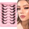 7 Pairs of 3D False Eyelashes, Cat Eye, Artificial Eyelashes,