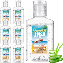 6 Mini Geles Hidratantes Calmantes De 1 Oz, Tamaño De Viaje, Hidratantes Para El Rostro, Loción Para Después Del Sol, Ideal Para Bodas, Playa, Fiestas De Verano (Verano Y Playa)