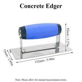 Concrete Edger, Stainless Steel Concrete Finishing Tool for Putty Powder, Cement Mortar, White Mortar, Mixed Mortar