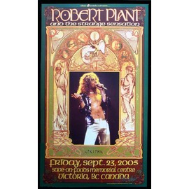 Bob Masse Robert Plant 2005 Victoria BC Concert Tour Poster Hand-Signed Includes Signed Certificate of Authenticity